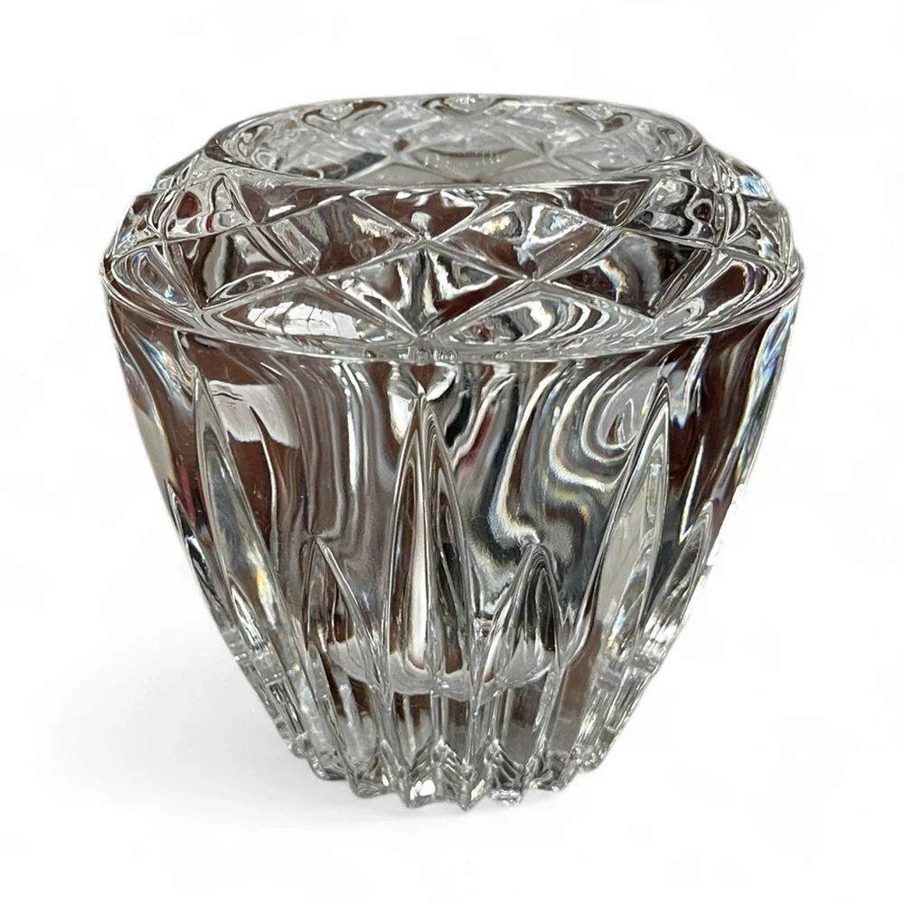 Princess House HIGHLIGHTS Lead Crystal Votive Candle Holder Reversible Vase #872